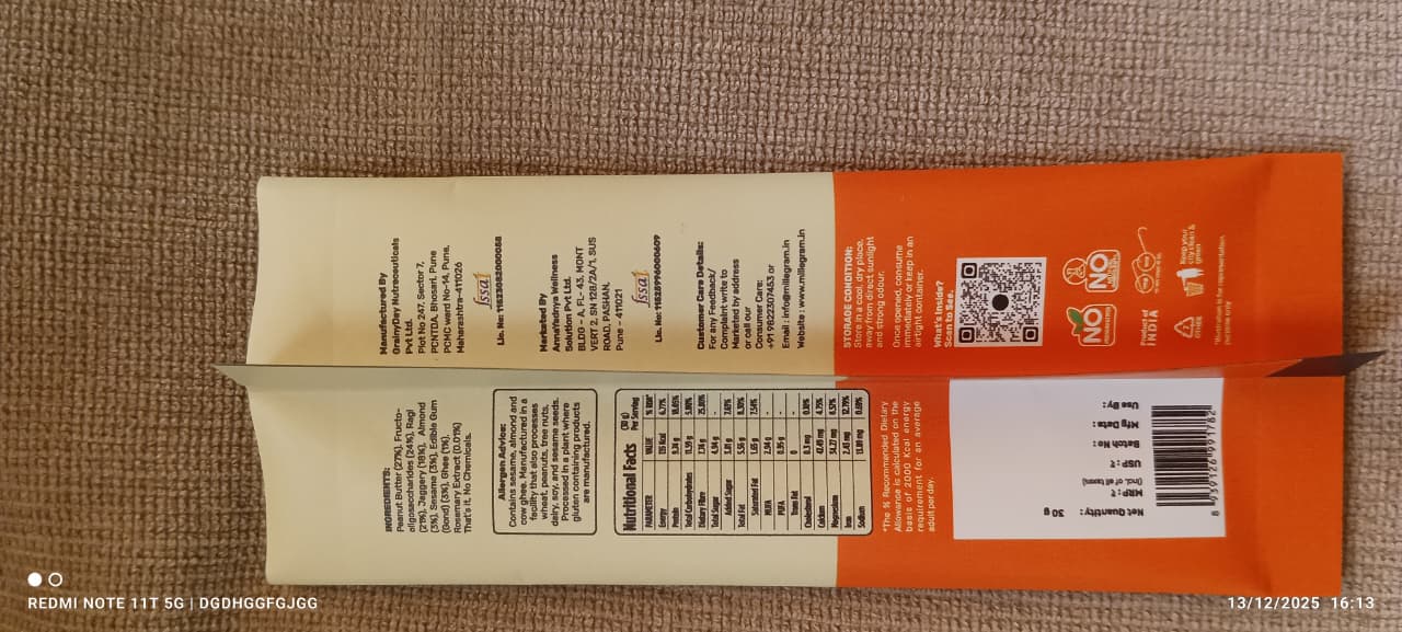 Ragi Bites Assorted flavors (Pack of 15 X 20g) - 3g Protein & 2g Fiber each bar| No Refined Sugar