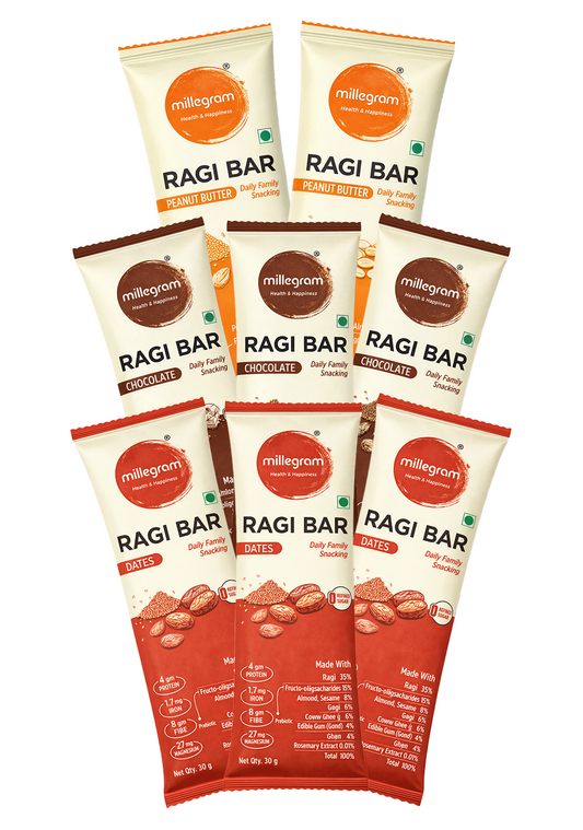 Ragi Bar - Assorted Flavors (Pack of 12 X 30 g)
