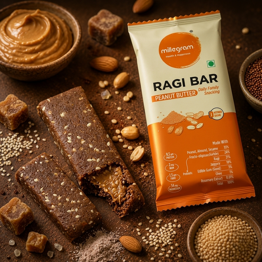 Ragi Bar - Peanut Butter (Pack Of 12 x 30 g)