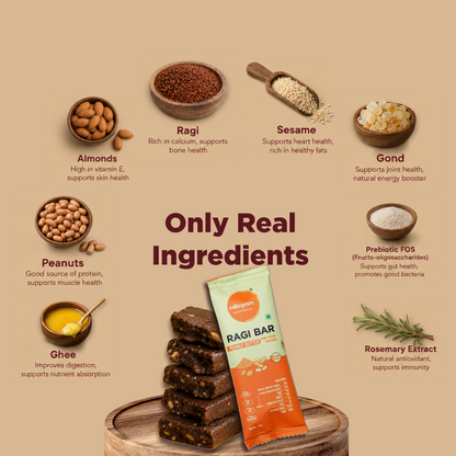 Ragi Bar - Peanut Butter (Pack Of 12 x 30 g)