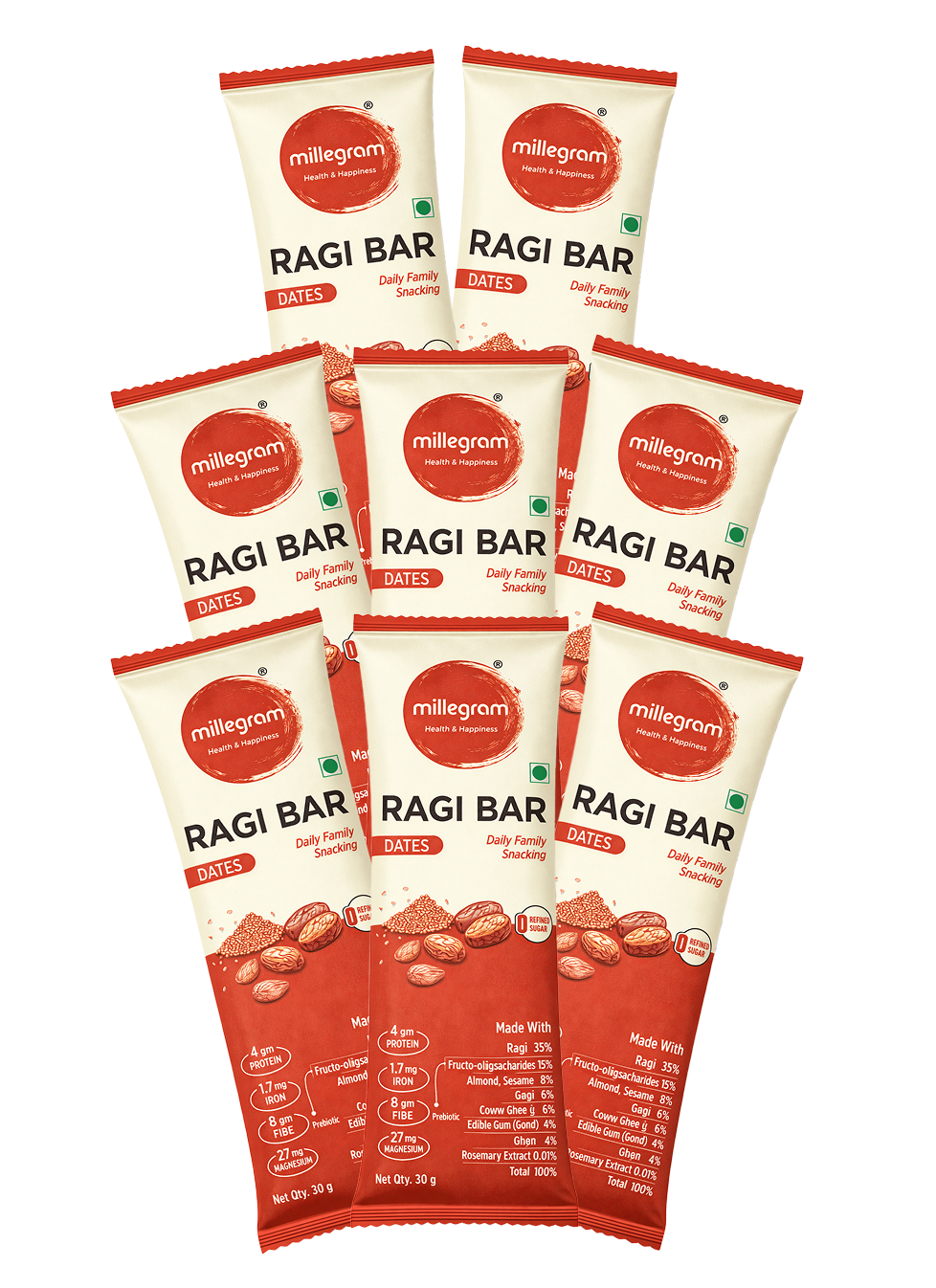 Ragi Bar - Date Flavor (Pack of 12 X 30g)